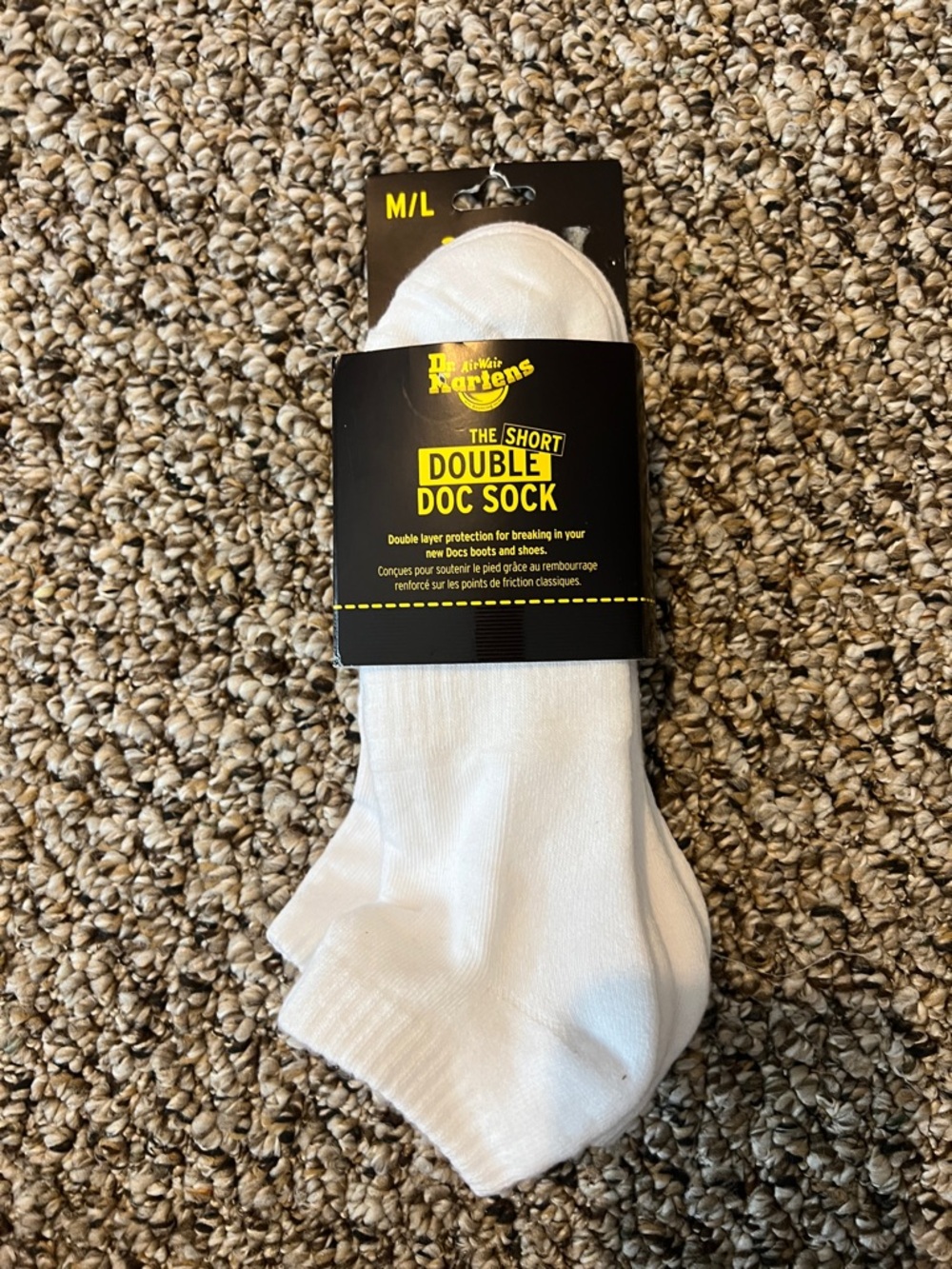 Dr. Martens Short Double-Layer Athletic Socks - White